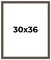 30x36 Modern Bamboo Picture Frame with UV-Resistant Acrylic & Acid Free Backing, Available in 5 Finishes - Gold, Silver, Brown, Black, and Natural